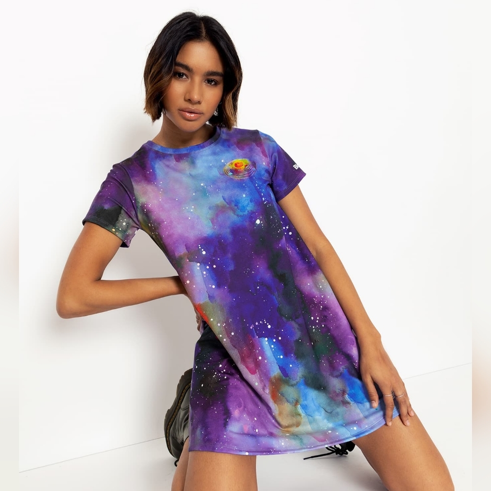 Blackmilk Expand Your Universe Swing Tee Dress - Limited